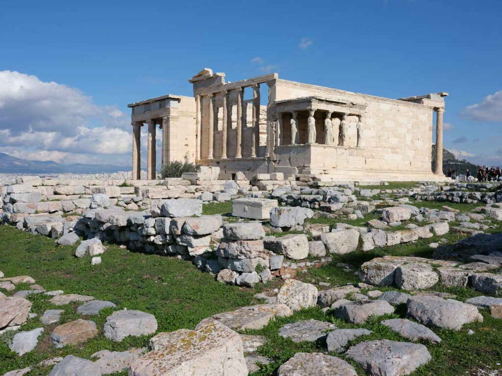 photo of the erechtheion temple in athens greece