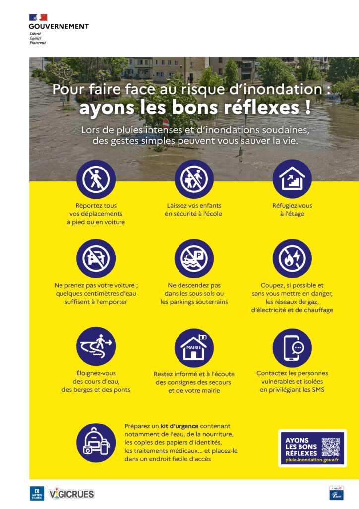 Ayons les bons réflexes face aux pluies et inondations – 1