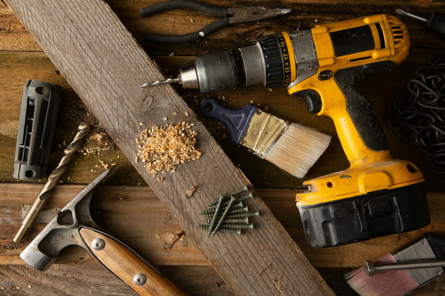 close up shot of a hand drill