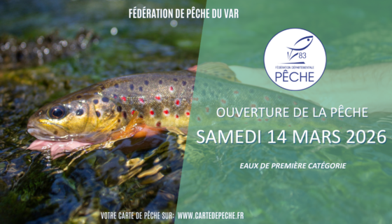 Ouverture de la pêche de la truite ce samedi 13 mars!